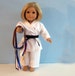 White Karate Uniform with 9 Belts - 18 Inch Dolls such as American Girl 