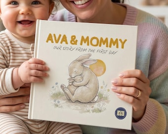Personalised First Mother’s Day Book for Mummy, Mother’s Day Gif,  New Mum Keepsake Gift, First Time Mum Gift from Baby Girl & Boy