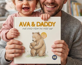 Personalized First Father's Day Book from Child, New Dad Story Book, Daddy Storybook for Baby Girl & Boy, Dad Gift Newborn
