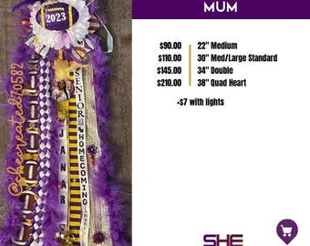 Personalized Homecoming Mums