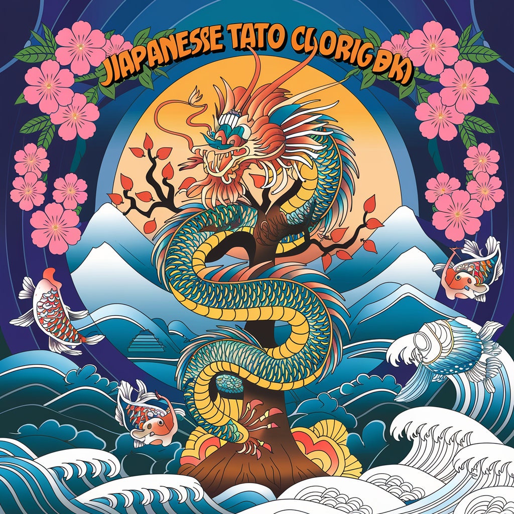 260 Japanese Tattoo Coloring Pages - Etsy