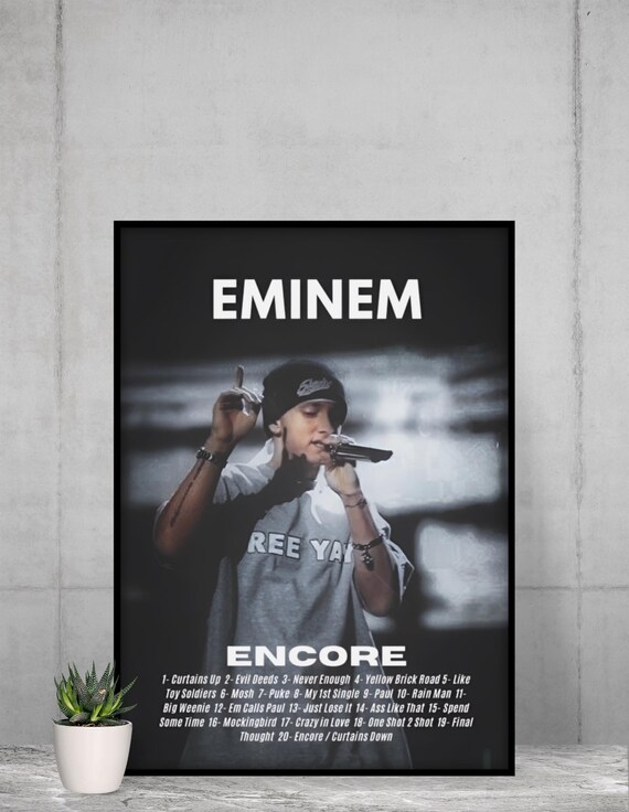 EMINEM ポスター ENCORE エミネム 額縁付き EMINEM ポスター ENCORE エミネム 額縁付き 額縁付き】 EMINEM encore
