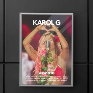 Póster / Arte de pared / Decoración del hogar / Decoración de pared / Karol G / Karol G KG0516 / Arte del álbum Karol G / Póster KG0516