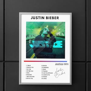 Poster | Wall art | Home decor | Wall decor | Justin Bieber | Justin bieber justice | Justin Bieber Album Art