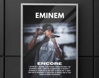 EMINEM ポスター ENCORE エミネム 額縁付き 額縁付き】 EMINEM encore アンコール A2ポスター Eminem Encore