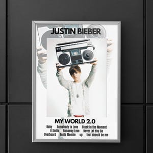Poster | Wall art | Home decor | Wall decor | Justin Bieber | Justin bieber My world 2.0 | Justin Bieber Album Art | My world 2.0 poster