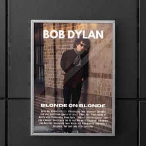 Bob Dylan | Bob Dylan Blonde on Blonde album | Blonde on Blonde poster | Poster | Wall art | Home decor | Wall decor
