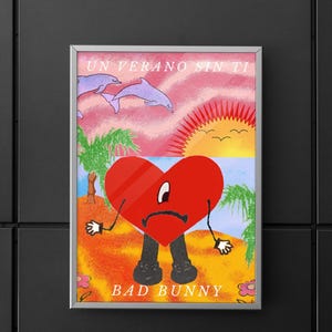 Poster | Wall art | Home decor | Wall decor | Bad Bunny | Bad Bunny Un Verona Sin Ti | Bad Bunny Album Art | Un Verona Sin Ti poster