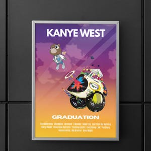 Kanye West | Kanye West poster | Kanye West Graduation album | Ye poster | Poster | Wall art | Home decor | Wall decor