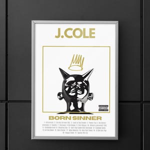 J. Cole | J. Cole poster | J. Cole Born Sinner album | Born Sinner poster | Poster | Wall art | Home decor | Wall decor