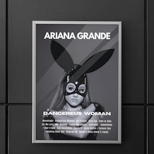 Ariana Grande | Ariana Grande Dangerous Woman album poster | Dangerous Woman poster | Poster | Wall art | Home decor | Wall decor