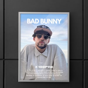 Poster | Wall art | Home decor | Wall decor | Bad Bunny | Bad Bunny X 100PRE| Bad Bunny Album Art | X 100PRE poster