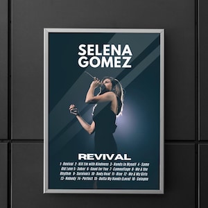 Selena Gomez | Affiche de l&#39;album de Selena Gomez | Album Revival de Selena Gomez | Affiche de renaissance | affiche | Art mural | Décoration d&#39;intérieur | Décoration murale