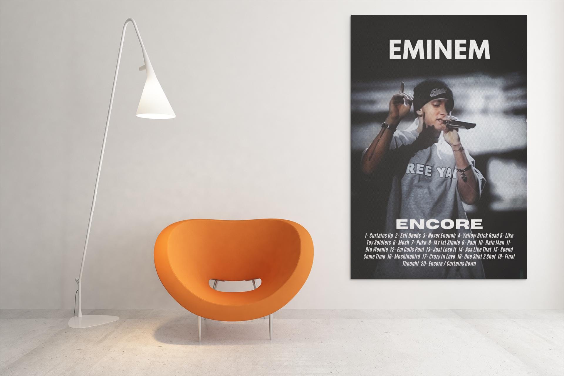 EMINEM ポスター ENCORE エミネム 額縁付き EMINEM ポスター ENCORE エミネム 額縁付き 額縁付き】 EMINEM encore