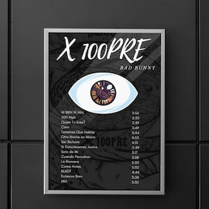 Poster | Wall art | Home decor | Wall decor | Bad Bunny | Bad Bunny X 100PRE| Bad Bunny Album Art | X 100PRE poster