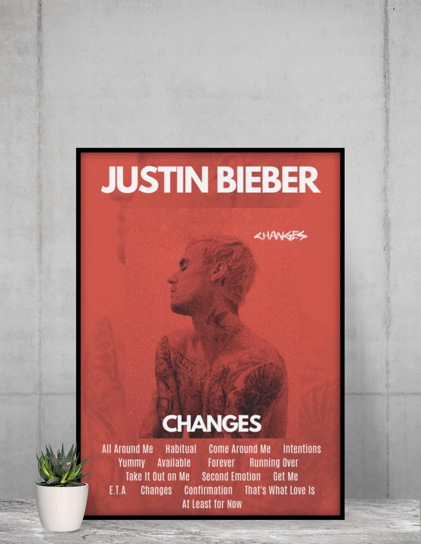 ポスター　Justin Bieber ジャスティン・ビーバー Changes Poster | Wall Art | Home Decor | Wall Decor | Justin Bieber