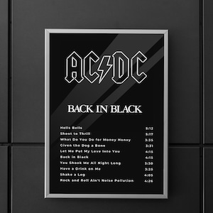ac/dc | ac/dc アルバム ポスター | ac/dc Back in Black | Back in Black ポスター | ポスター | ウォール アート | ホーム デコレーション | ウォール デコレーション