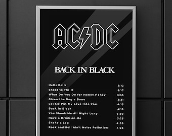 Vintage Original AC/DC Back in Black 16018 Vinyl Record LP