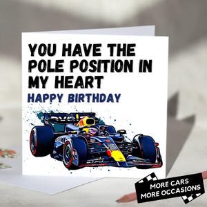 You Have The Pole Position In My Heart F1 - Geburtstags-/Jubiläums-/Valentinstag-/Vatertagskarte für Formel-1-Fans