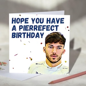 Pierre Gasly F1 Geburtstagskarte - Pierrefect Geburtstag - Für McLaren Formel 1 Fans - Geburtstag, Vatertag, Muttertag, Weihnachtsoptionen