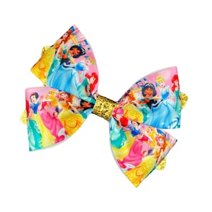 Disney Princess Cinderella Belle Rapunzel Aurora Hair Bow Toddler Hair Accessory Girl Gift