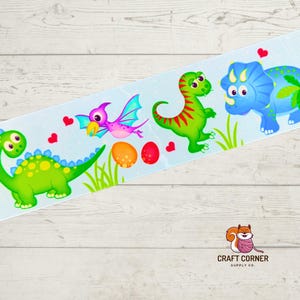 Cinta de grogrén de dinosaurio de alta calidad de 3&quot; (1 yarda, 3 yardas, 5 yardas)