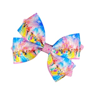 Disney Princess Cinderella Belle Rapunzel Aurora Hair Bow Toddler Hair Accessory Girl Gift