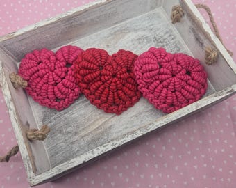 Handmade Heart Scrubbies: Nylon Kitchen Dish Scrubber