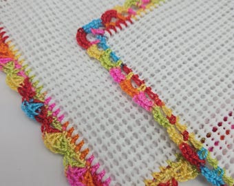 Jar grippers/openers -rubber gripper with crochet border