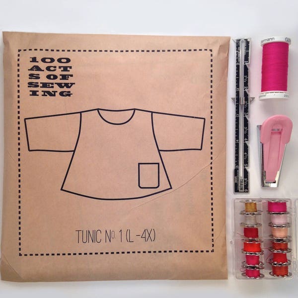 100 Acts of Sewing: Tunic No. 1 - Sewing Pattern  (sizes L-4XL)