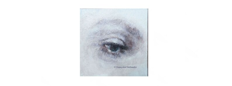 Original painting on canvas board by Fran\u00e7oise St\u00e9fanski Attente