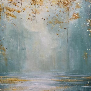 Original Fancy Minimalist Textured Oil Painting, Abstract Brilliant Rive Painting, Large Tree Landscape Wall Art, Sofa Background Wall Decor