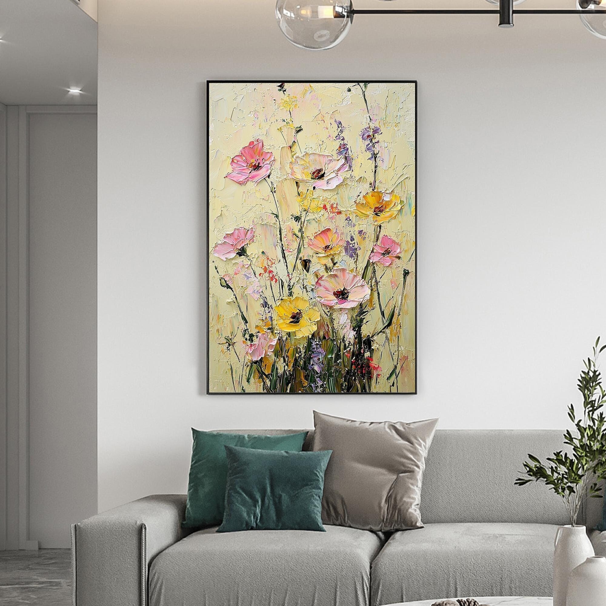【値下げ】VINTAGE PAINT FLOWER OP CLANE Vintage Flower Print, Van Gogh Painting, Flower Painting
