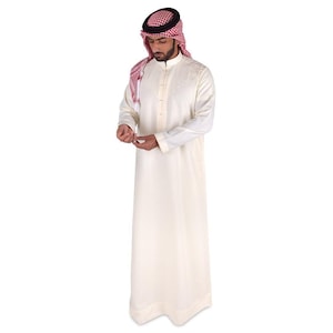 Skromny Qamis Djellaba Thobe w bahrajńskim stylu