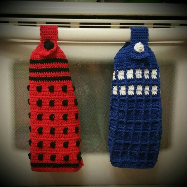 Tardis Hand Towel Crochet PATTERN Only