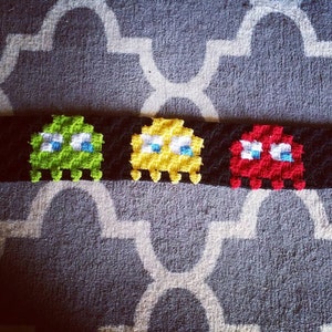Corner to Corner Pacman Inspired Ghosts Headwrap Crochet Pattern