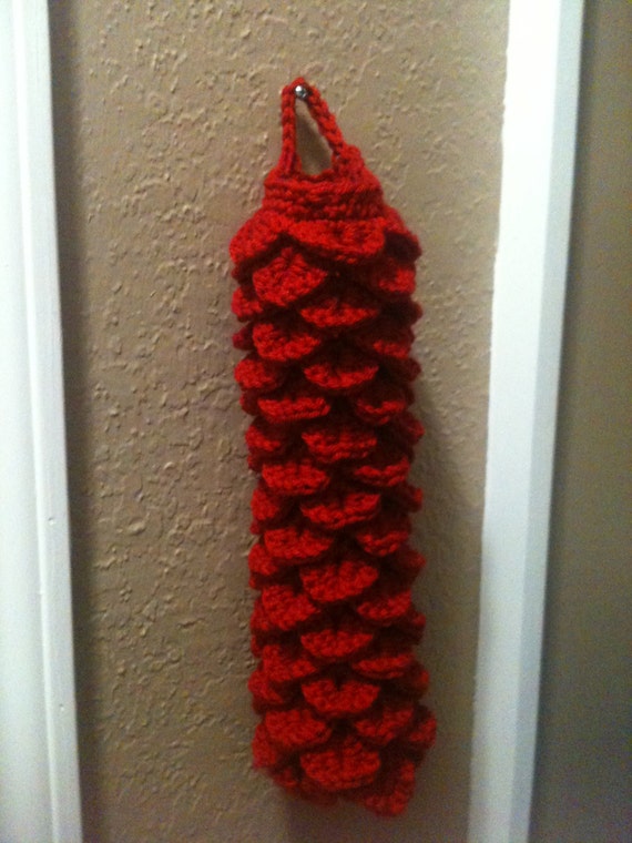 crochet grocery bag holder