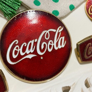 Vintage 1950s Coca-Cola Lapel Pin: Red Enamel Coke Collectible