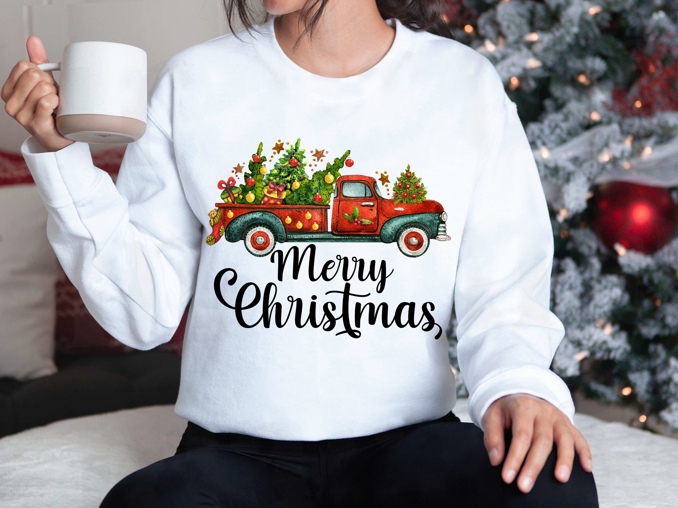 Red Truck Sweater - Etsy