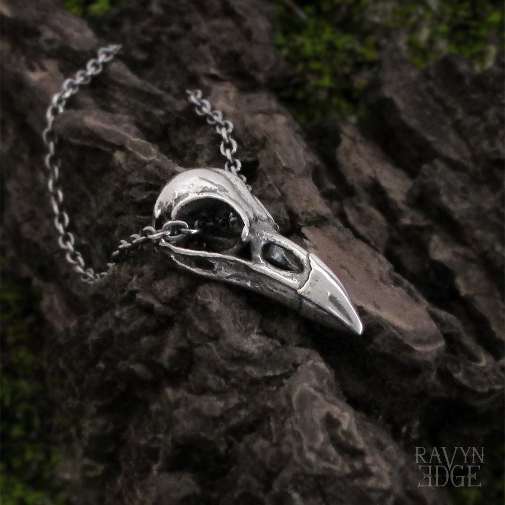 Matching crow skull necklace deals