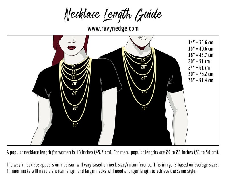 Necklace length guide