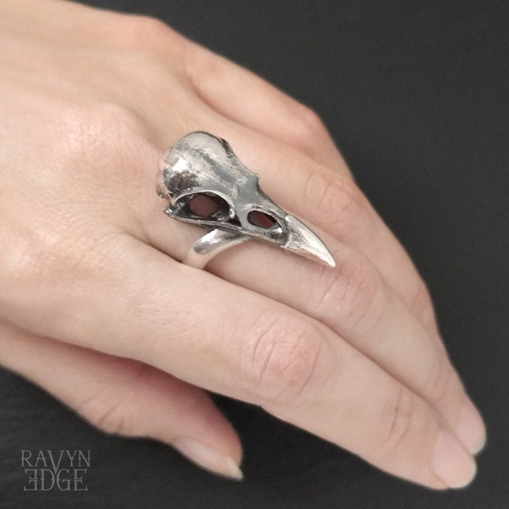 Bird skull ring discount