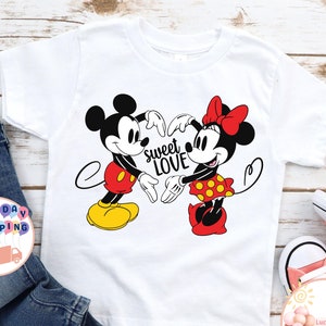 Valentines Day Mickey And Minnie Kids T-Shirt, Disney Valentine Baby Onesie®, Mickey Valentine Shirt, Minnie Valentine Toddler Sweatshirt