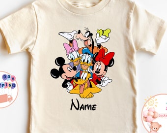 Custom Disney Toddler Shirt, Mickey and Friends Kids Sweatshirt, Disney Family Baby Bodysuit, Personalized Disney Kids Shirts, Disney Gifts
