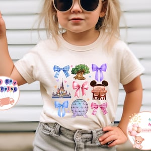 Disneyworld Mickey Kids T-Shirt, Coquette Bows Toddler Sweatshirt, Disney Castle Baby Onesie®, Disney Trip Girls Shirt, Gift For Girls