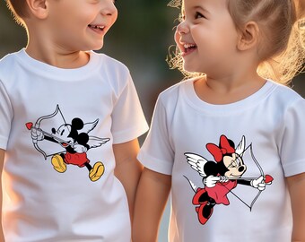Mickey And Minnie Valentine Toddler T-Shirt, Disney Family Kids Sweatshirt, Mickey And Minnie Love Shirt, Disney Valentine Baby Bodysuit