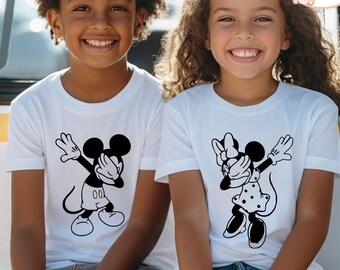 Mickey And Minnie Kids T-shirt, Disney Family Trip Baby Bodysuit, Mickey Toddler Sweatshirt, Minnie Girl Shirt, Disney Vacation Shirt