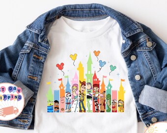 Disney Toys Story Kids T-Shirt, Mickey Balloons Baby Onesie®, Disney Castle Toddler Sweatshirt, Pixar Toy Story Shirt, Disney Gifts