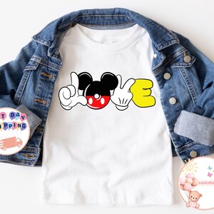 Mickey Love Kids T-Shirt, Disney Valentine Toddler Sweatshirt, Valentines Day Baby Onesie®, Disney Love Toddler Shirt, Valentine Gift