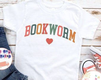 Bookworm Kids T-Shirt, Book Lover Toddler Sweatshirt, Teacher Book Sweatshirt, Kids Reading Tee, Students Book Shirt, Gift for Book Lovers